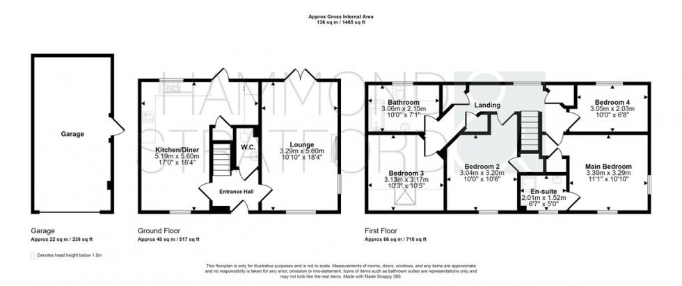 Floorplan for Kingfisher Mead, Wymondham