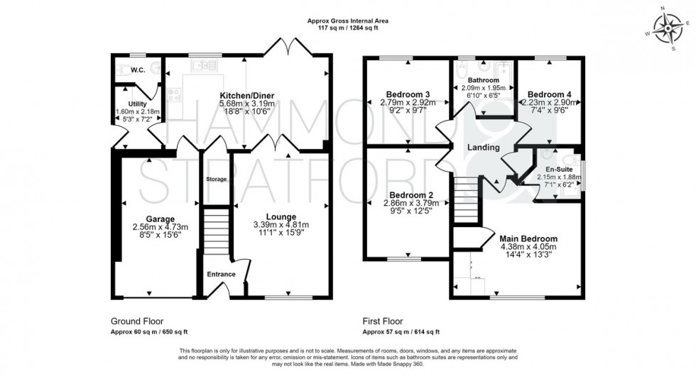 Floorplan for Briggs Mead, Wymondham