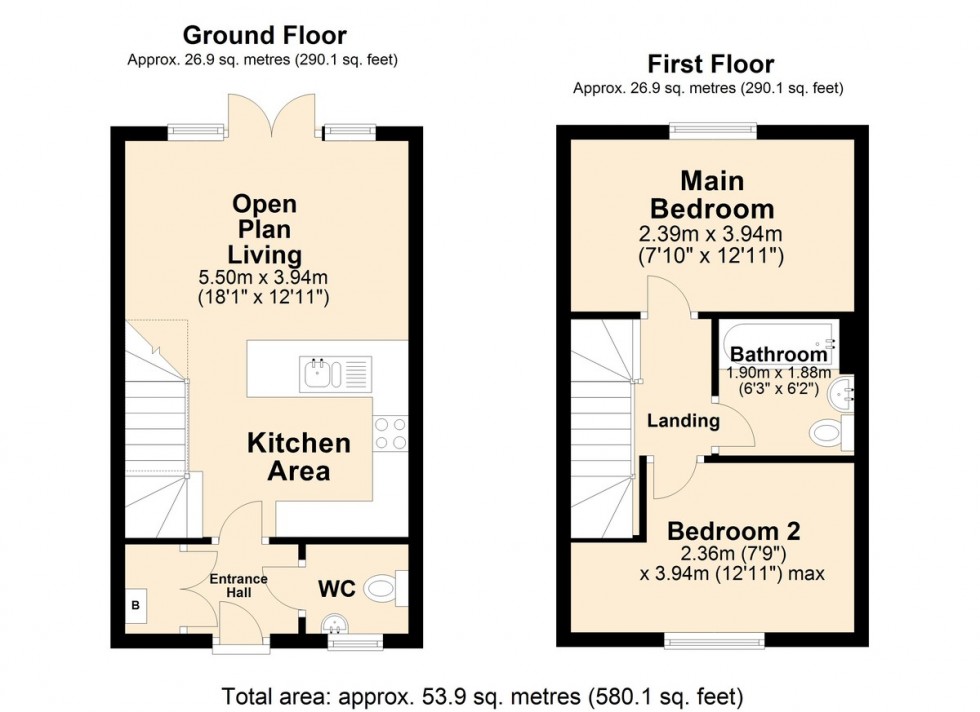 Floorplan for Tortoiseshell Drive, Attleborough