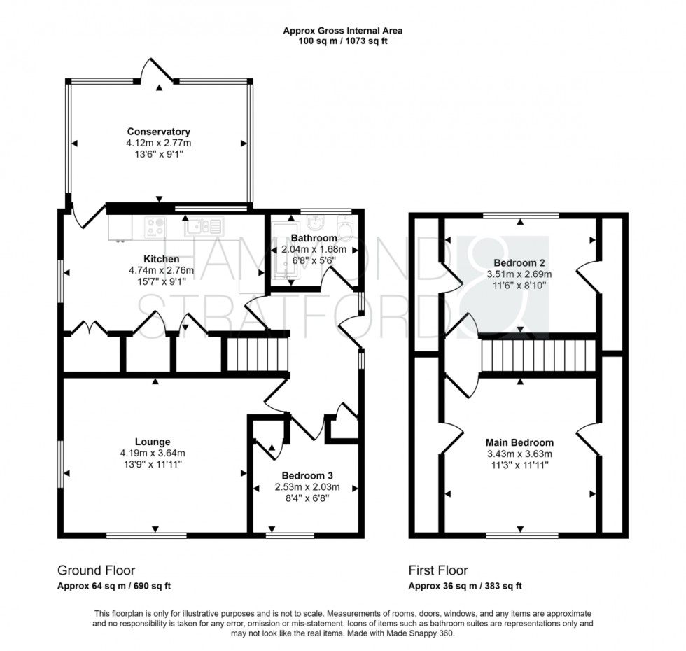 Floorplan for Meadow Way, Attleborough