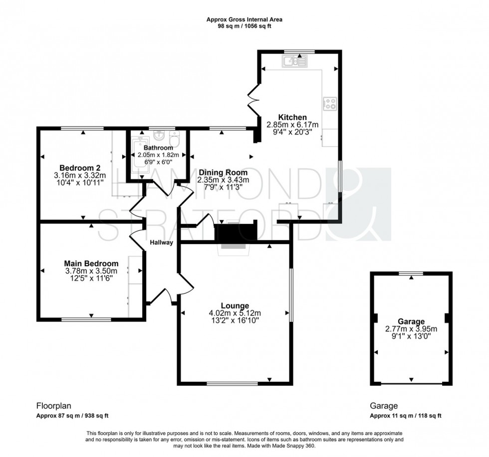 Floorplan for Mill Road, Hethersett