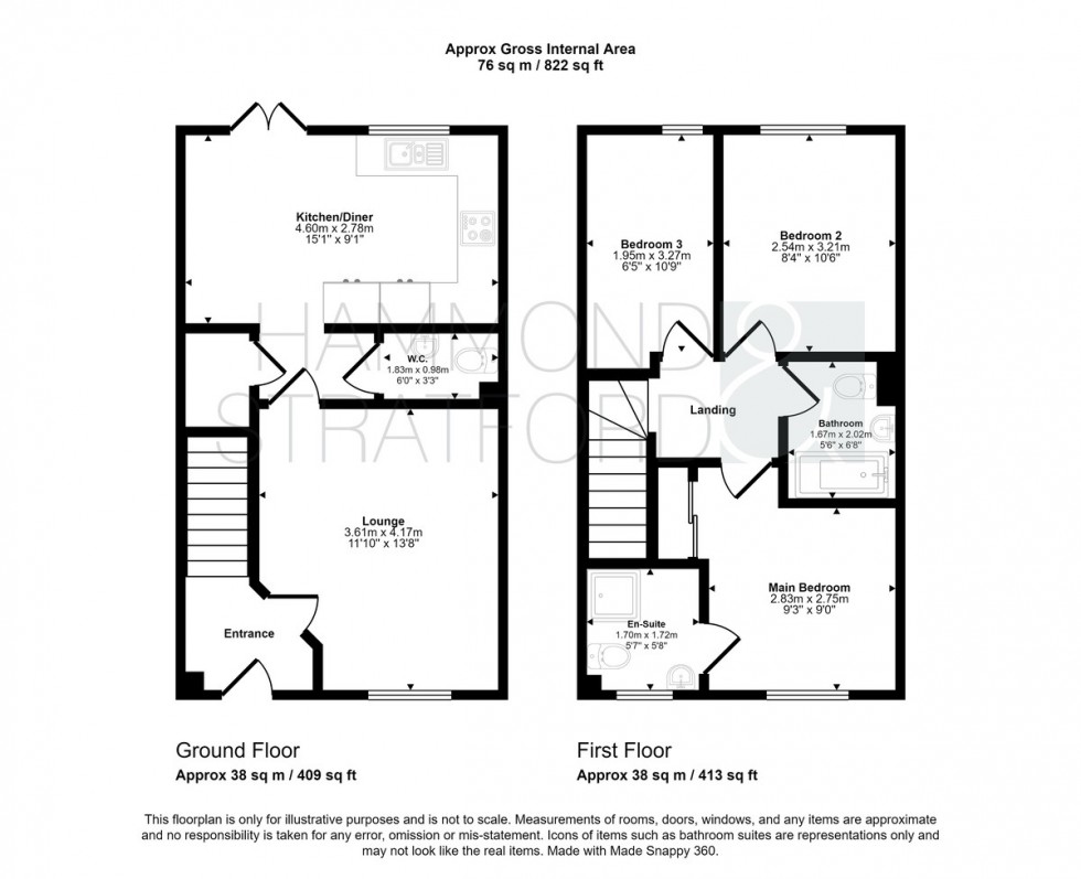 Floorplan for Bennett Crescent, Hethersett