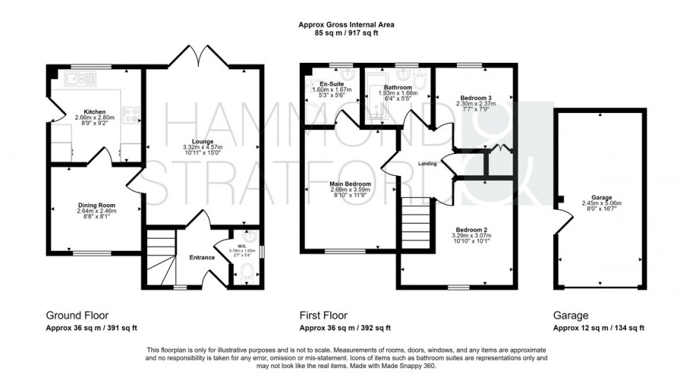 Floorplan for Ash Close, Hethersett