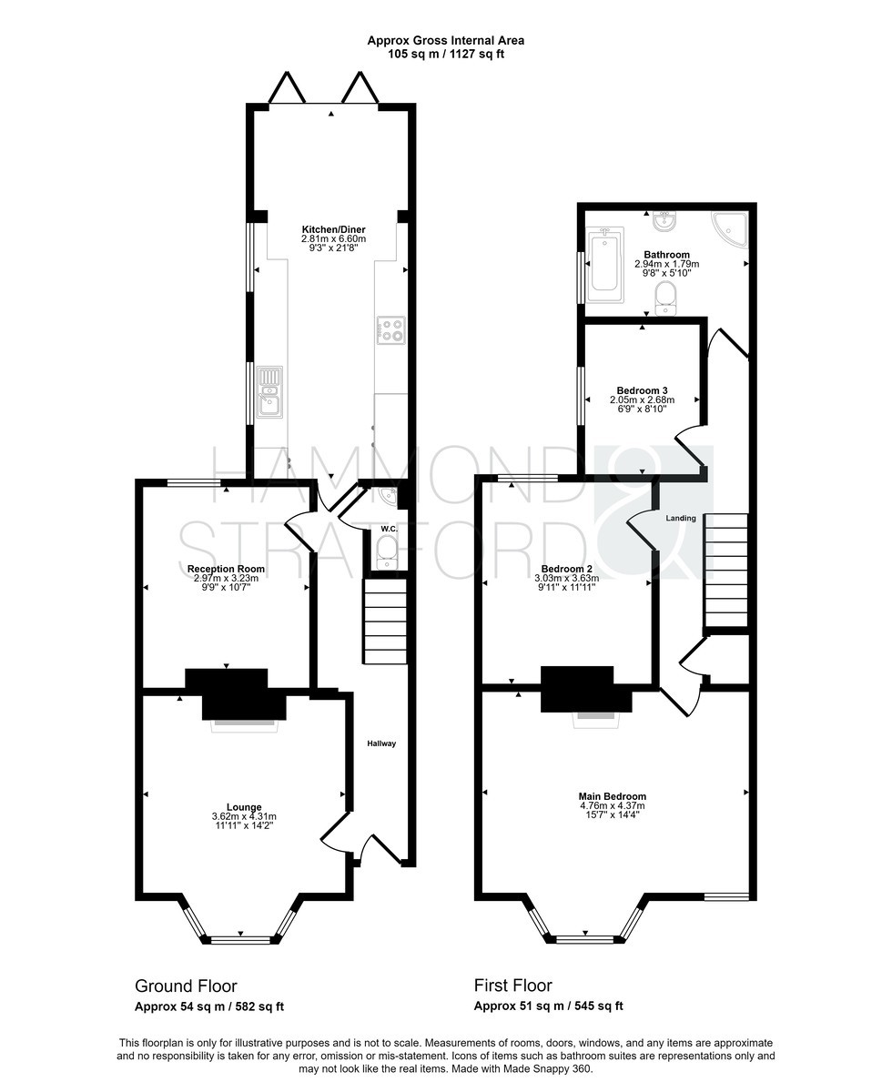 Floorplan for Unthank Road, Golden Triangle