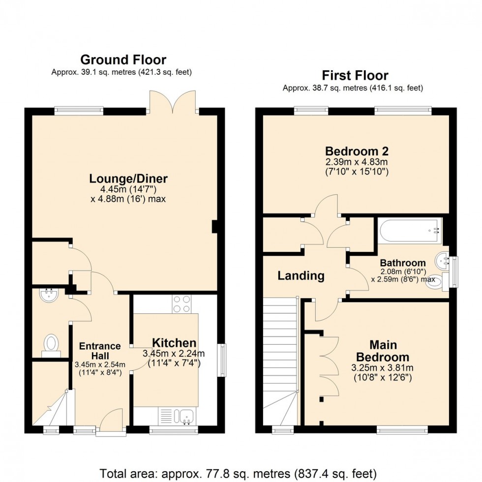 Floorplan for Jullys Close, Cringleford