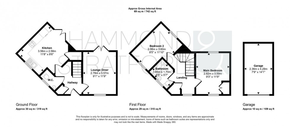 Floorplan for Waller Drive, Attleborough