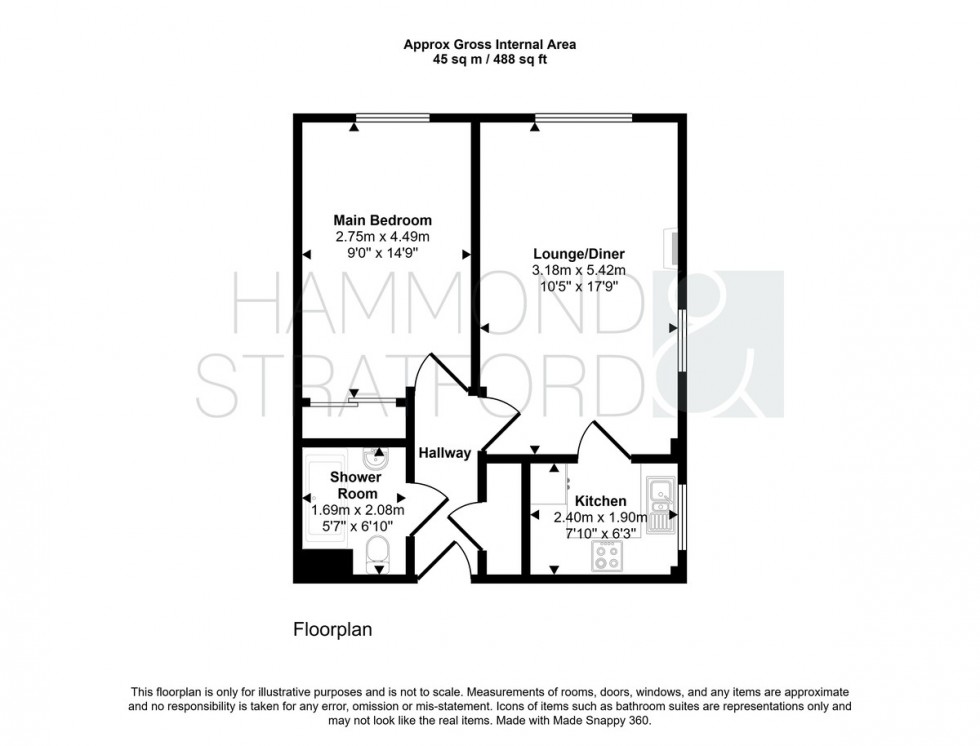 Floorplan for Queens Road, Attleborough